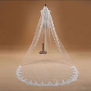 New Wedding White Lace Veil 118.11'' for Bride
